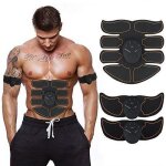 Electrostimulateur - fitness - ceinture abdominale - appareil musculaire - noir - ergonomique