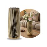 �l�gant vase en c�ramique dor� pour fleurs d�coration glamour 20 cm