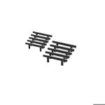 Elektrah 10pcs poignee meuble noircuisine porte poign�es avec vis poign�es placard tiroir en t acier ...