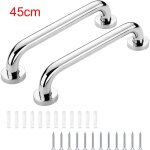 Elektrah lot de 2 barre dappui douche en inoxydable45cm poign�e handicap� antid�rapantpoign�e de porte ...