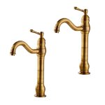 Elektrah 2pcs robinet salle bain haut peut pivoter � 360 �mitigeur de lavabo robinet de lavabo r�tro ...