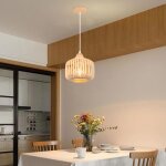 Elektrah suspension luminaire intrieur en bambou tissagelustre style scandinave vintage e27 lampe de ...