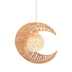 Elektrah suspension luminaire lune en corde de papierlampe de plafond vintage lustre industrielle r�glable ...