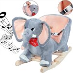 Eléphant à bascule - deuba - siège avec ceinture de sécurité - peluche douce - fonction sonore Eléphant à bascule - deuba - siège avec ceinture de sécurité - peluche douce - fonction sonore