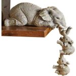 Elephant decoration statue elephant statuette decoration statue elephant sitter sculpture - mre et deux ...