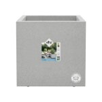 Elho bac � fleurs vivo next square 30 - � 30 x h 29 cm - int�rieurext�rieur - 100% recycl� - gris