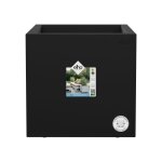 Elho bac � fleurs vivo next square 40 - � 39 x h 38 cm - int�rieurext�rieur - 100% recycl� - noir