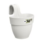 Elho pot de fleurs balcon vibia campana easy hanger small - blanc soie - balcon extrieur - l 24. 1 x ...