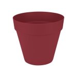 Elho pot de fleurs loft urban rond avec roues - rouge - � 48. 5 x h 45 cm - ext�rieur - 100% recycl�