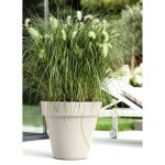 Elho pot de fleurs pure rond 40 - blanc - � 39 x h 36 cm - 100% recycl�