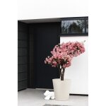 Elho pot de fleurs pure straight rond 50 - blanc lin - � 49. 5 x h 51 cm - 100% recycl�