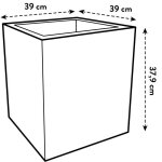 Elho vivo next square 40 bac à fleurs - gris - Ø 39 x h 38 cm - intérieur extérieur - 100% recyclé Elho vivo next square 40 bac à fleurs - gris - Ø 39 x h 38 cm - intérieur extérieur - 100% recyclé