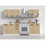 Elif - cuisine complète modulaire + linéaire l 200 cm 6 pcs - plan de travail inclus - ensemble meubles ... Elif - cuisine complète modulaire + linéaire l 200 cm 6 pcs - plan de travail inclus - ensemble meubles ...