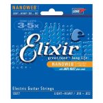 Cordes pour guitare lectrique - elixir - 12077 - nanoweb - light heavy - tirant 10 - 52