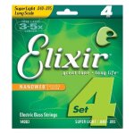 Cordes basse �lectrique - elixir - 14002 - nanoweb - extra light - tirant 40 - 60 - 75 - 95