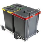 Elletipi ecofil poubelle de tri slectif extractible pour dchets plastique et mtaux gris 30x 45x ...