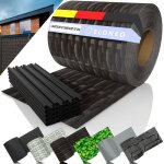 Eloneo brise - vue pvc rattan fonc� 35 m x 19 cm 1 rouleau occultation cl�ture rigide ext�rieur