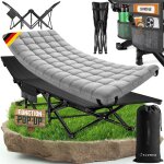 Eloneo lit de camp pliant avec matelas premium lit de camping 200 kg avec sac de transport et poche lat�rale ...