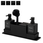 Eluno organisateur d�vier distributeur de savon �tag�re brosse � vaisselle �ponges et autres accessoires ...