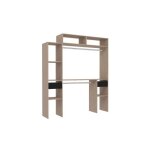 Elysée - dressing bois extensible avec 2 penderies 4 étagères et 2 tiroirs Elysée - dressing bois extensible avec 2 penderies 4 étagères et 2 tiroirs