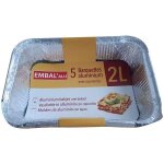 Embalalu barquette alu 2lx5