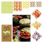 Emballage alimentaire r�utilisable � la cire dabeille 5 feuilles busy bee