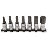 Embouts cles 6 pans males bgs technic carre 1 / 4 chrome vanadium