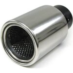 Embout echappement en inox rond avec fixations 89 mm - longueur 150 mm Embout echappement en inox rond avec fixations 89 mm - longueur 150 mm