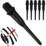 Embout fl�chette - pointe plastique - 100 pi�ces - souple - noir