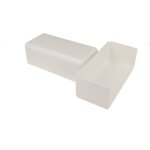 Embout pour goulotte pvc - kopos - 180 x 60 mm - blanc - clipse - rectangulaire