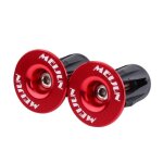 Embouts de guidon - qiilu - 2pcs - aluminium color� - rouge - antid�rapant
