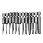 Embouts de tournevis 12pcs 50mm creux magnétiques à tête torx embouts de tournevis electrique Embouts de tournevis 12pcs 50mm creux magnétiques à tête torx embouts de tournevis electrique
