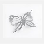 Embrasse broche farfalina gris - m�tal �16 cm pince pour rideaux