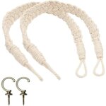Embrasses � rideaux - non sp�cifi� - 2 pcs - coton - beige - crochet en zinc bronze