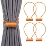 Embrasses de rideaux - 4 pcs - aimantées - tressées - orange Embrasses de rideaux - 4 pcs - aimantées - tressées - orange