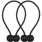 Embrasses  rideaux - aimante - noir - 2 pack - aucun perage - design lgant