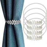 Embrasses de rideaux - non spcifi - rglable - mtal - 4 pcs - minimaliste