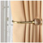Embrasses  rideaux - folaya - u mtal - 2 pack - bronze - cristal de verre clair