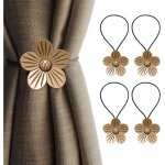 Embrasses à rideauxlot de 4 embrasses de rideaux magnétiques en résine - motif fleurs vintage - pour ... Embrasses à rideauxlot de 4 embrasses de rideaux magnétiques en résine - motif fleurs vintage - pour ...