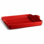 Emile henry plat � four pour focaccia rouge