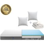 Emma pack matelas emma original edition hybride 140x190 + 2 oreillers emma original confort + couette ...