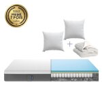 Emma pack matelas emma original edition hybride 200x200 + 2 oreillers emma original confort + couette ...