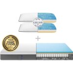Emma pack matelas hybride 180x200 cm + oreillers meilleur choix emma m�moire de forme + ressorts dos ...