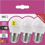 Emos lot de 3 ampoules led 6 w remplace l?ampoule � incandescence de 40 w culot e27 470 lm blanche neutre ...