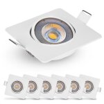 Emos exclusive spot led encastrable carré 3000k - lampe plafond orientable 50° pour ampoules led 6 spots ... Emos exclusive spot led encastrable carré 3000k - lampe plafond orientable 50° pour ampoules led 6 spots ...