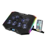 Empire gaming - guardian s - c100 refroidisseur pc ordinateur portable rgb gamer - 6 ventilateurs - contr�leur ...