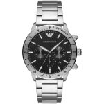 Emporio armani ar11241 cadran noir bracelet acier