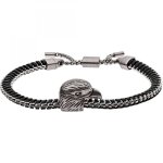 Emporio armani - bracelet homme egs2660040 acier inoxydable noir
