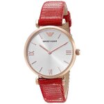 Emporio armani femme 32mm bracelet cuir rouge quartz analogique montre ar1876