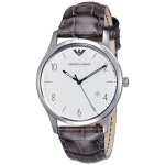 Emporio armani homme 41mm bracelet cuir gris quartz analogique montre ar1880